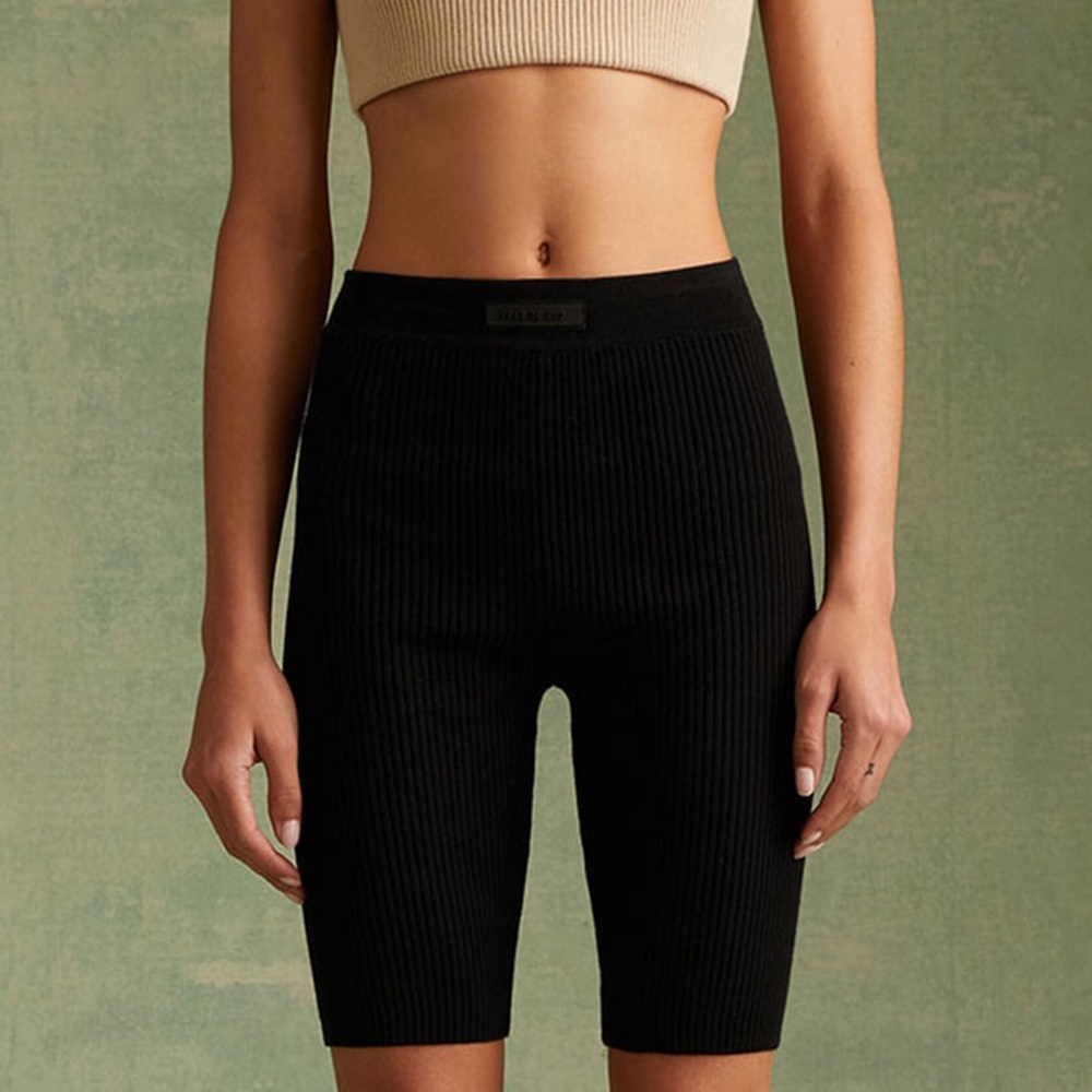 Fear of God Essentials Women's Jet Black Biker Shorts